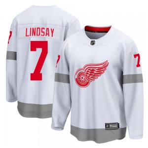 Youth Ted Lindsay Detroit Red Wings Fanatics Branded Breakaway White 2020/21 Special Edition Jersey