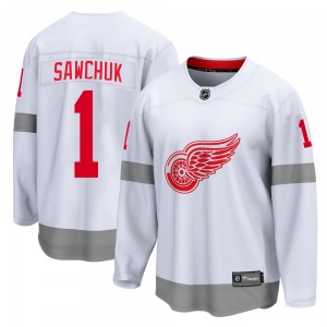 Youth Terry Sawchuk Detroit Red Wings Fanatics Branded Breakaway White 2020/21 Special Edition Jersey