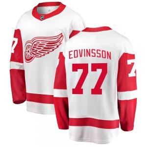 Youth Simon Edvinsson Detroit Red Wings Fanatics Branded Breakaway White Away Jersey