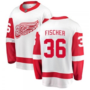 Youth Christian Fischer Detroit Red Wings Fanatics Branded Breakaway White Away Jersey
