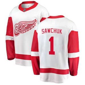 Youth Terry Sawchuk Detroit Red Wings Fanatics Branded Breakaway White Away Jersey