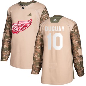Ron Duguay Detroit Red Wings Adidas Authentic Camo Veterans Day Practice Jersey