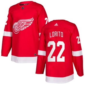 Matthew Lorito Detroit Red Wings Adidas Authentic Red Home Jersey