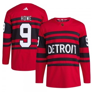 Gordie Howe Detroit Red Wings Adidas Authentic Red Reverse Retro 2.0 Jersey