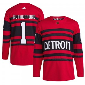 Jim Rutherford Detroit Red Wings Adidas Authentic Red Reverse Retro 2.0 Jersey