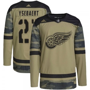 Youth Paul Ysebaert Detroit Red Wings Adidas Authentic Camo Military Appreciation Practice Jersey