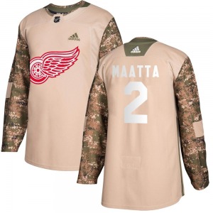 Youth Olli Maatta Detroit Red Wings Adidas Authentic Camo Veterans Day Practice Jersey