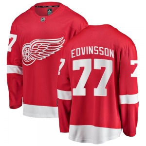 Youth Simon Edvinsson Detroit Red Wings Fanatics Branded Breakaway Red Home Jersey