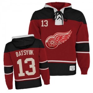 Youth Pavel Datsyuk Detroit Red Wings Premier Red Old Time Hockey Sawyer Hooded Sweatshirt