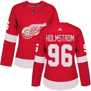 Women's Tomas Holmstrom Detroit Red Wings Adidas Authentic Red Home Jersey
