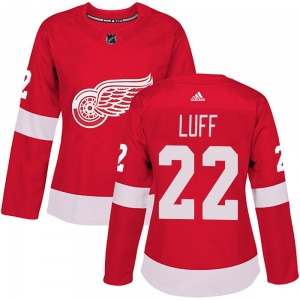 Women's Matt Luff Detroit Red Wings Adidas Authentic Red Home Jersey