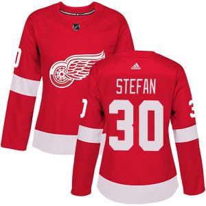 Women's Greg Stefan Detroit Red Wings Adidas Authentic Red Home Jersey