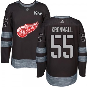 Youth Niklas Kronwall Detroit Red Wings Authentic Black 1917-2017 100th Anniversary Jersey