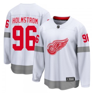 Youth Tomas Holmstrom Detroit Red Wings Fanatics Branded Breakaway White 2020/21 Special Edition Jersey