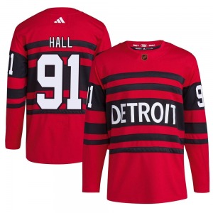 Curtis Hall Detroit Red Wings Adidas Authentic Red Reverse Retro 2.0 Jersey
